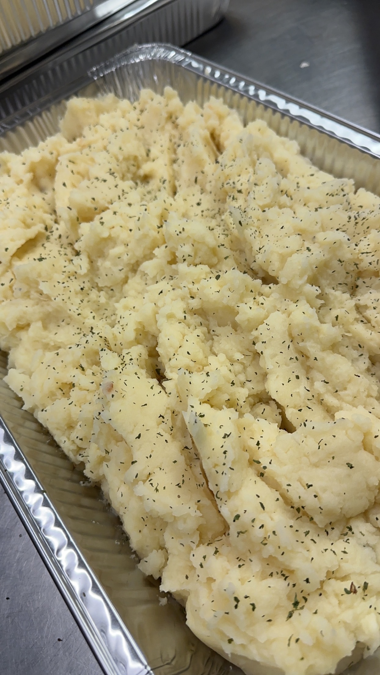 Seasoned mashed potatoes prepared for Eatz Grill catering
